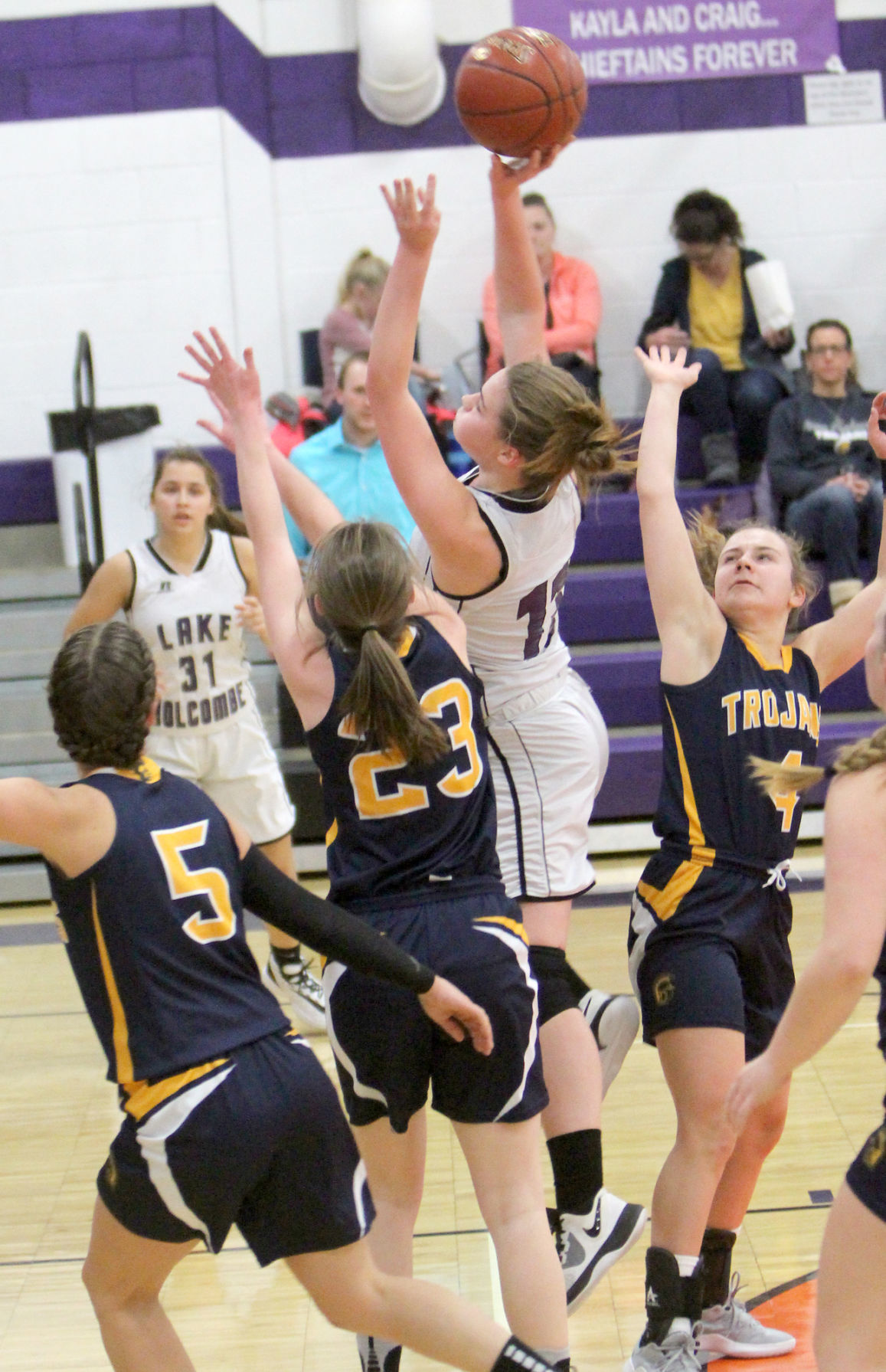 New Auburn at Lake Holcombe girls basketball 12-13-19